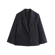 Nathalie | Klassisk Stribet Dobbeltradet Blazer