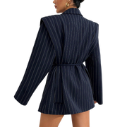 Marie | Stribet Dobbeltradet Blazer