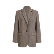 Nicole | Blazer Café Brun med Enkel Knap