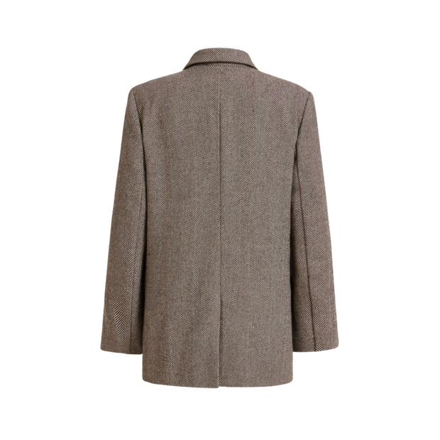 Nicole | Blazer Café Brun med Enkel Knap