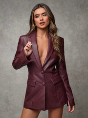 Marie-José | Læder Blazer