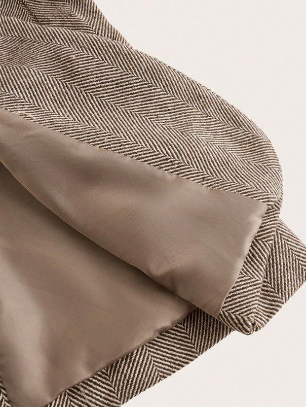 Nicole | Blazer Café Brun med Enkel Knap