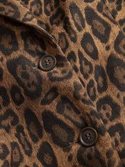 Marie-Claire | Ensfarvet Blazer med Leopardprint