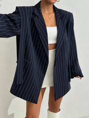 Marie | Stribet Dobbeltradet Blazer