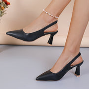 Sandra - Pointed Toe Slingback Stiletto Heels