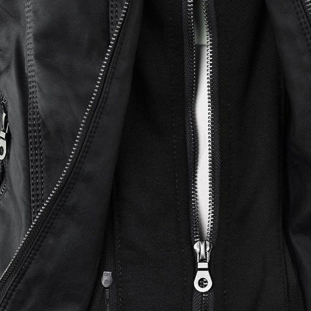 NORE | Mode leather jacket with hood
