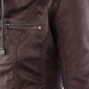 NORE | Mode leather jacket with hood