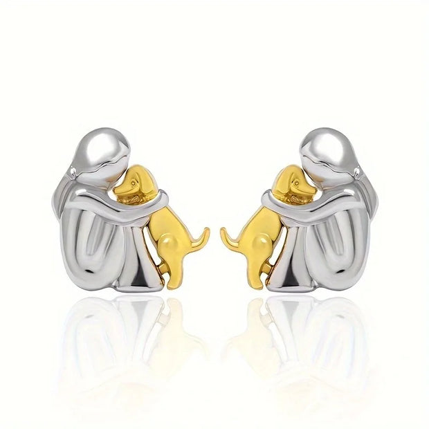 Earrings with Dog Design