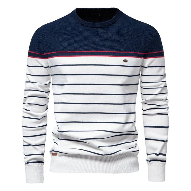 Men's Sweater with Stripe Design