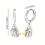 Earrings with Dog Design (Round Closure)