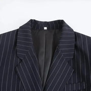 Nathalie | Klassisk Stribet Dobbeltradet Blazer