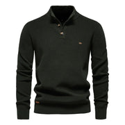 Men's Sweater with Button Design