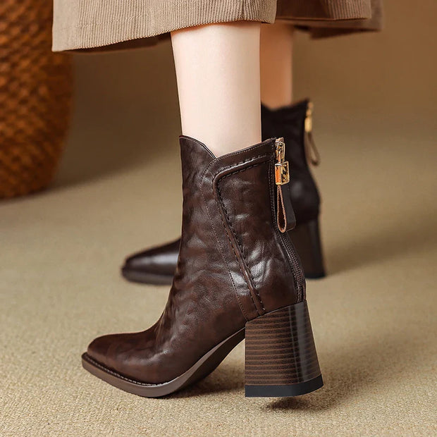 Sharon - Elegant Comfort Heel Boots