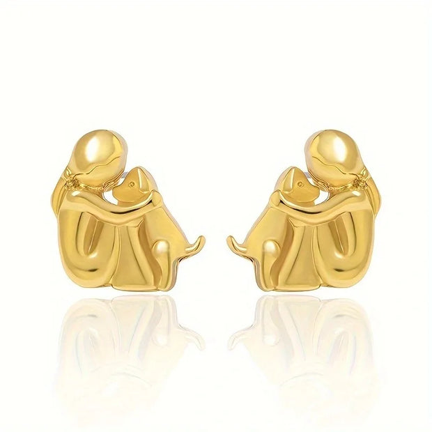 Earrings with Dog Design