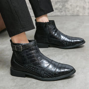 Dylan | Boots with Buckle in Vegan Leather