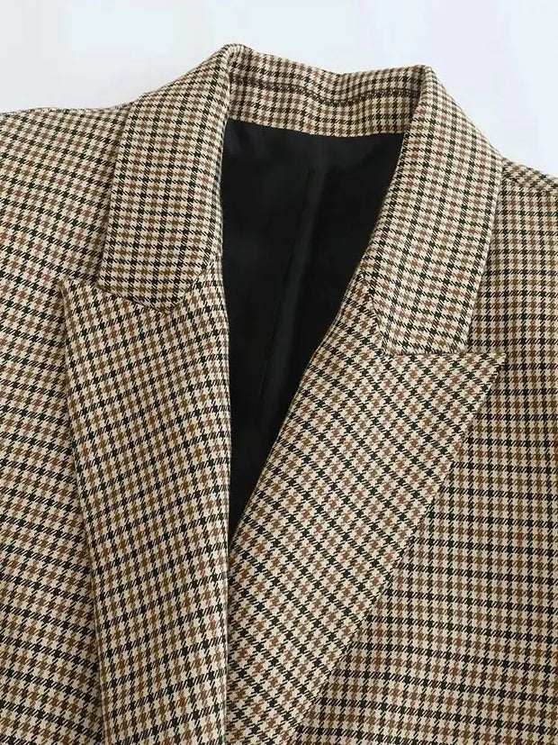 Odile | Klassisk Blazer i Houndstooth