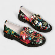 Orla – Multicoloured Loafers with Floral Design