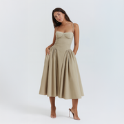 Celine Corset Midi Dress