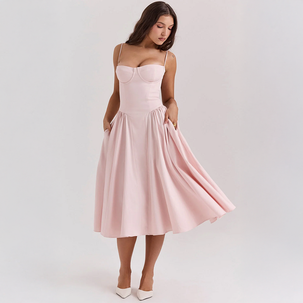 Celine Corset Midi Dress