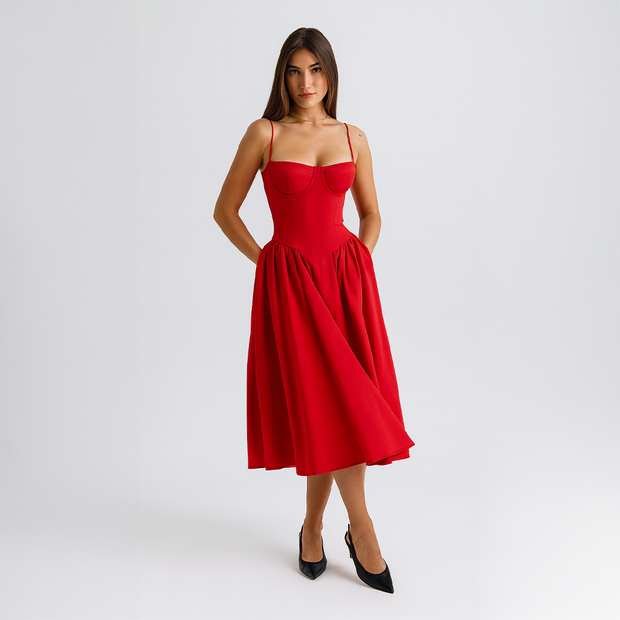 Celine Corset Midi Dress
