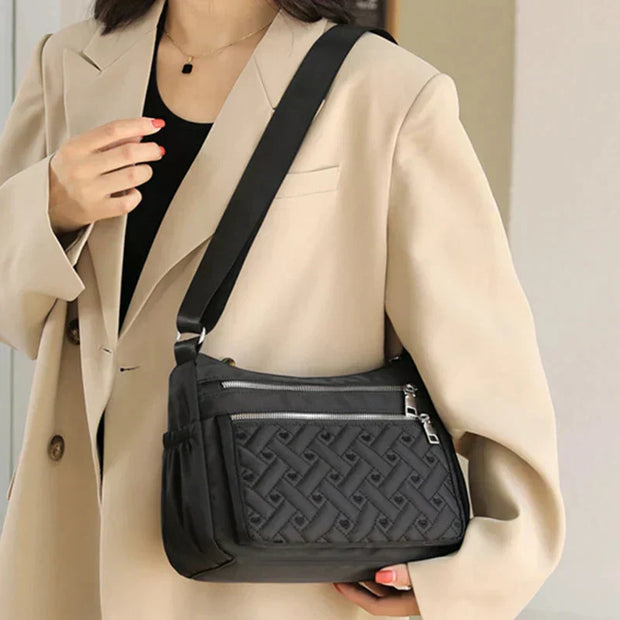 Noora™ | Nylon skuldertaske med messenger